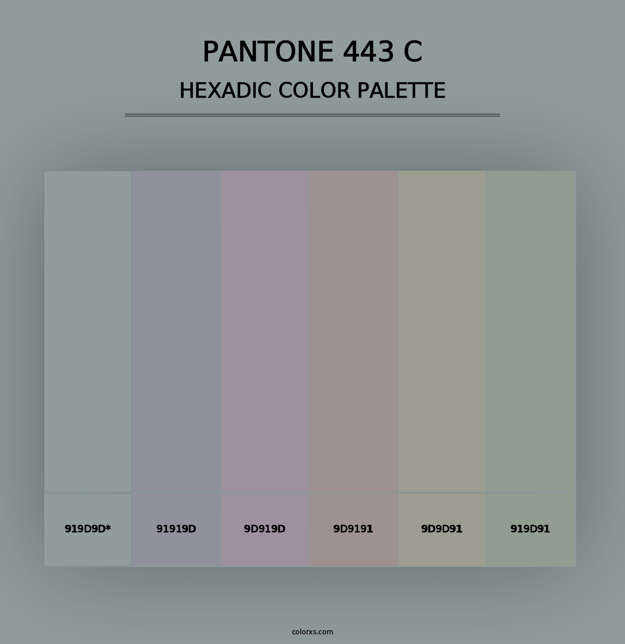 PANTONE 443 C - Hexadic Color Palette