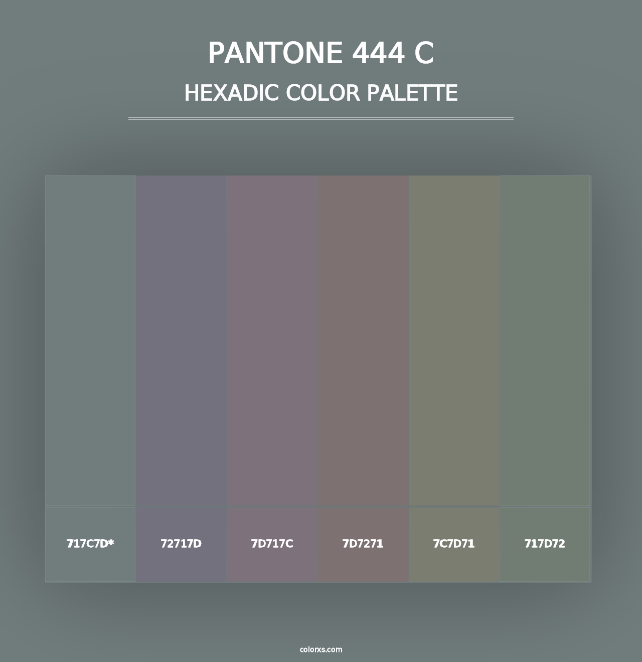 PANTONE 444 C - Hexadic Color Palette