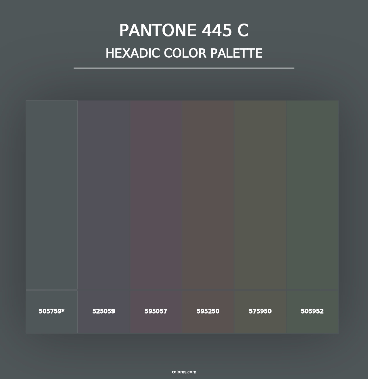 PANTONE 445 C - Hexadic Color Palette