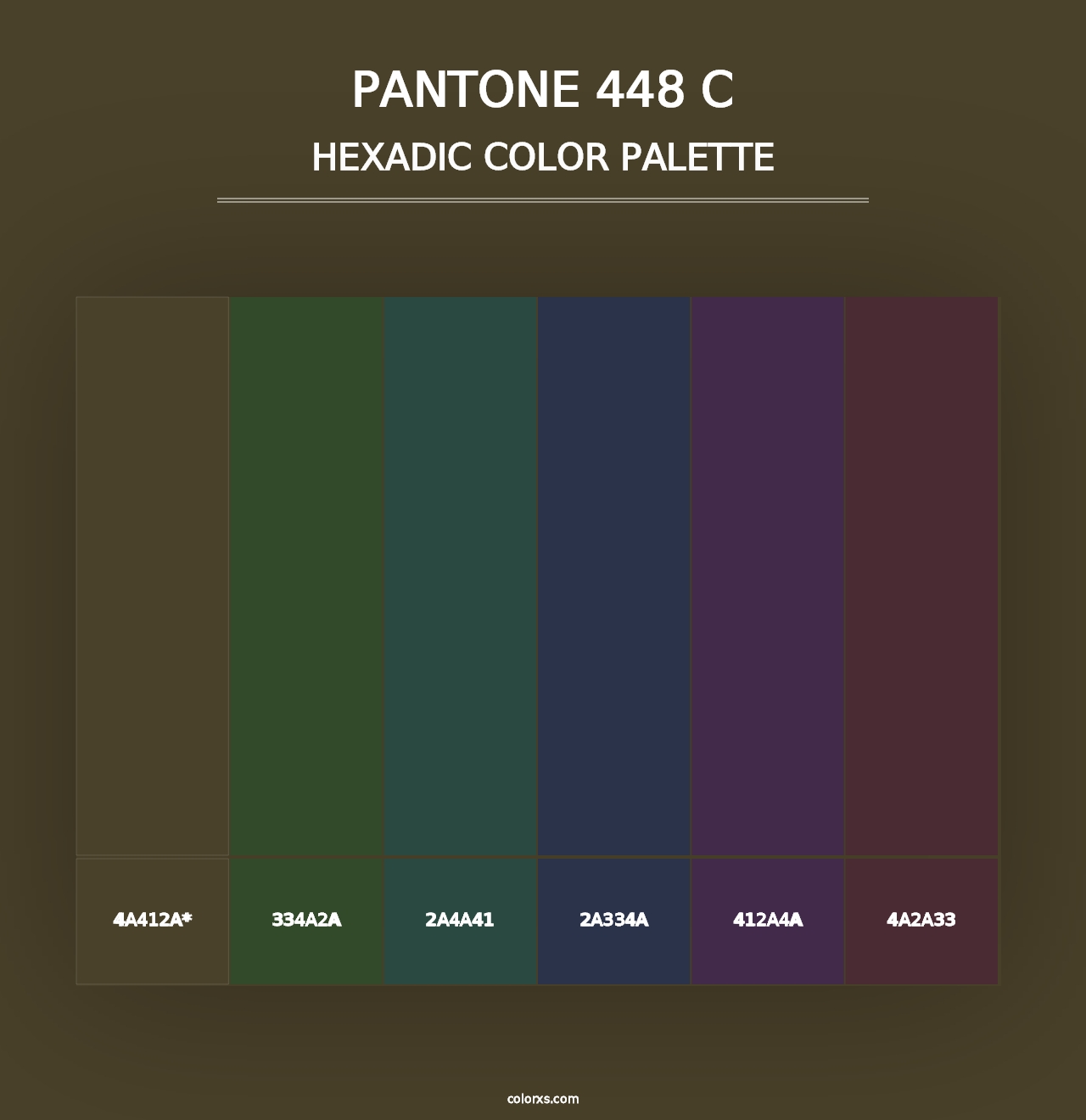 PANTONE 448 C - Hexadic Color Palette