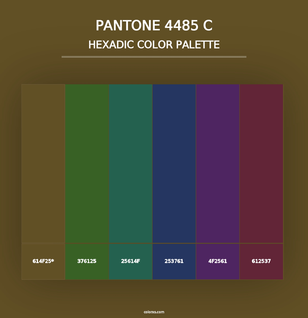 PANTONE 4485 C - Hexadic Color Palette