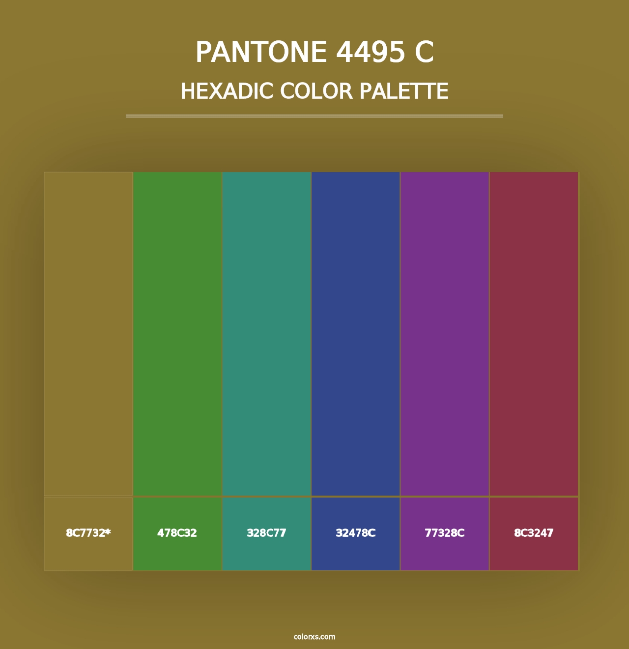 PANTONE 4495 C - Hexadic Color Palette