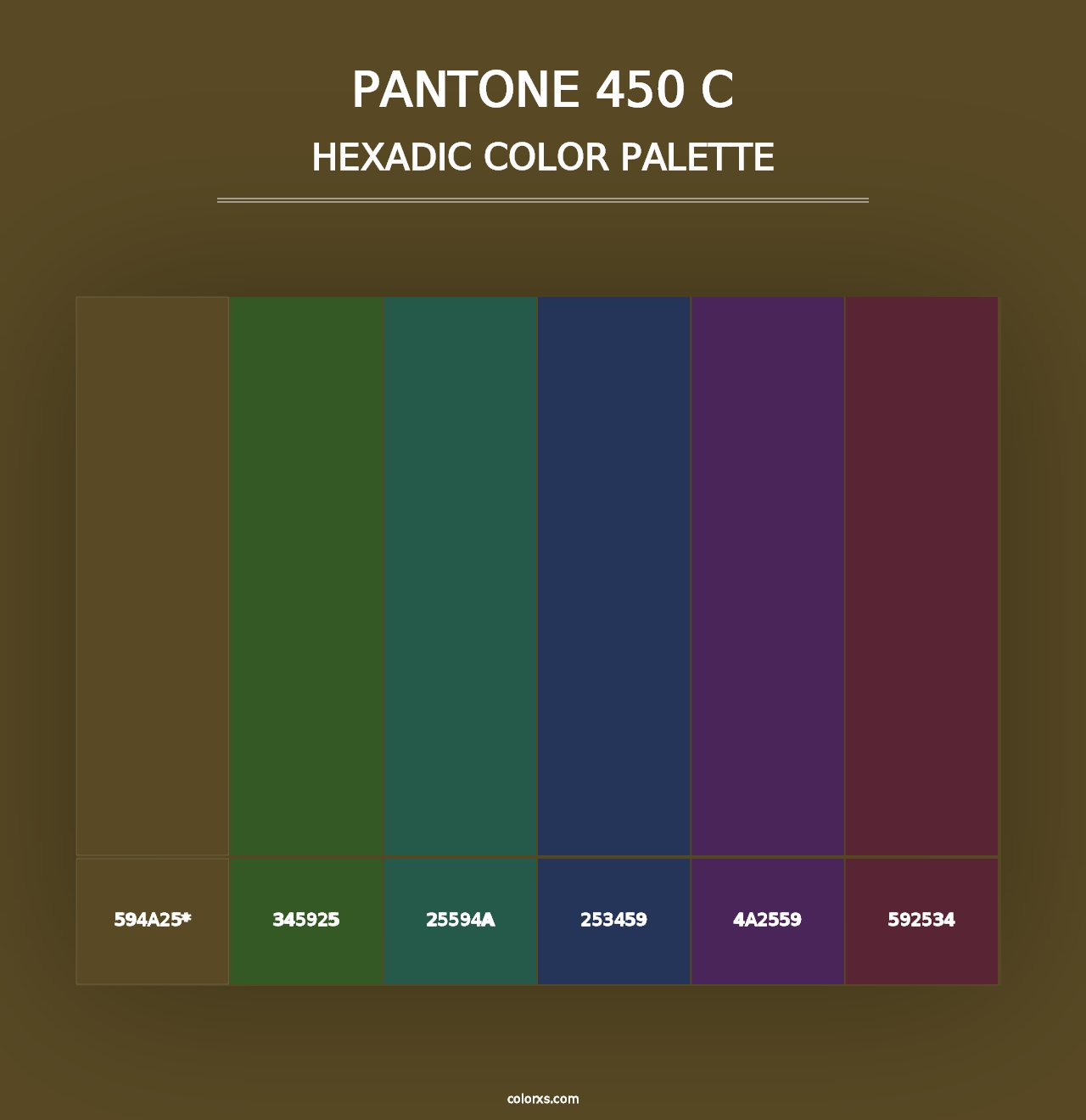 PANTONE 450 C - Hexadic Color Palette