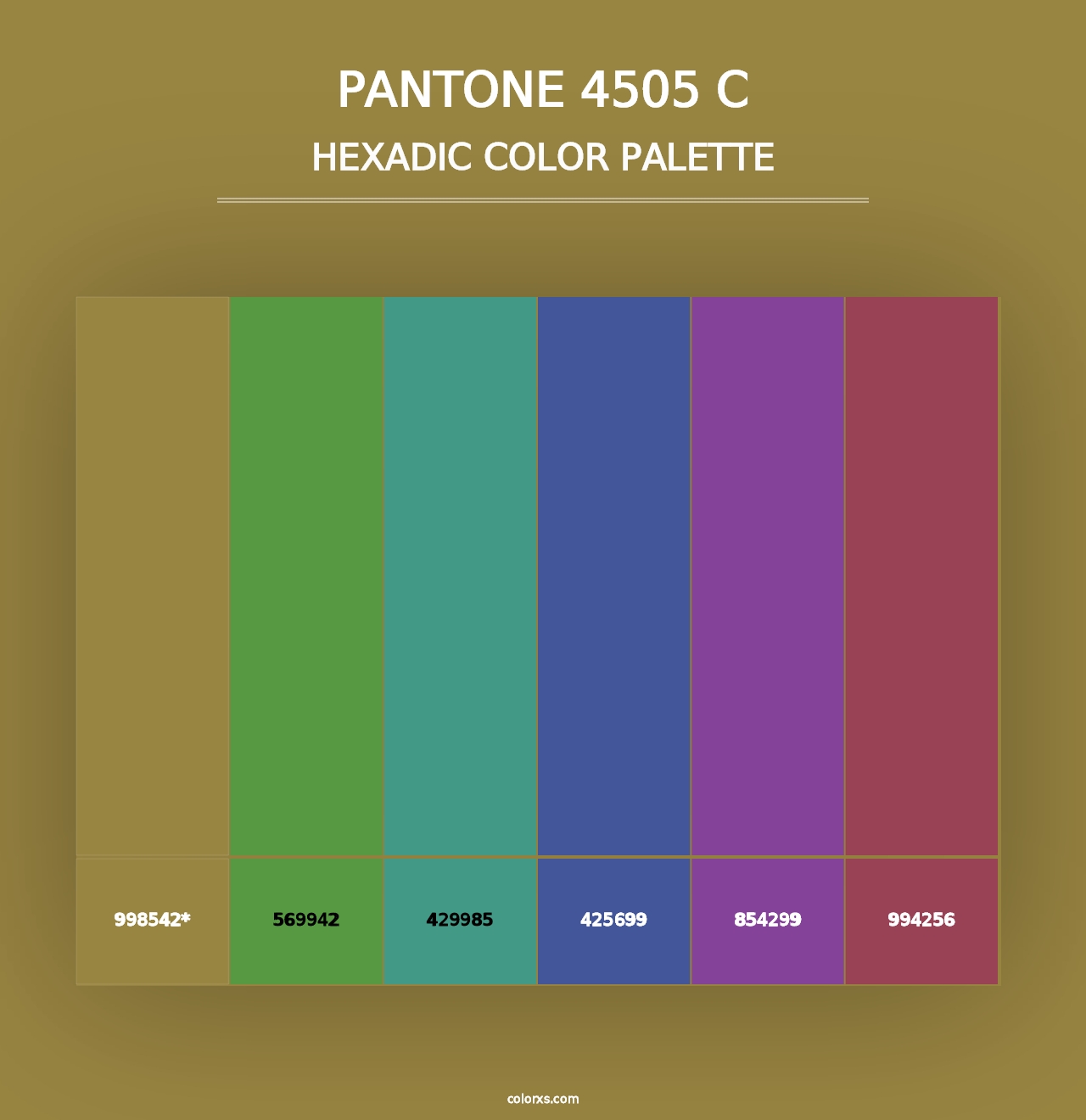 PANTONE 4505 C - Hexadic Color Palette