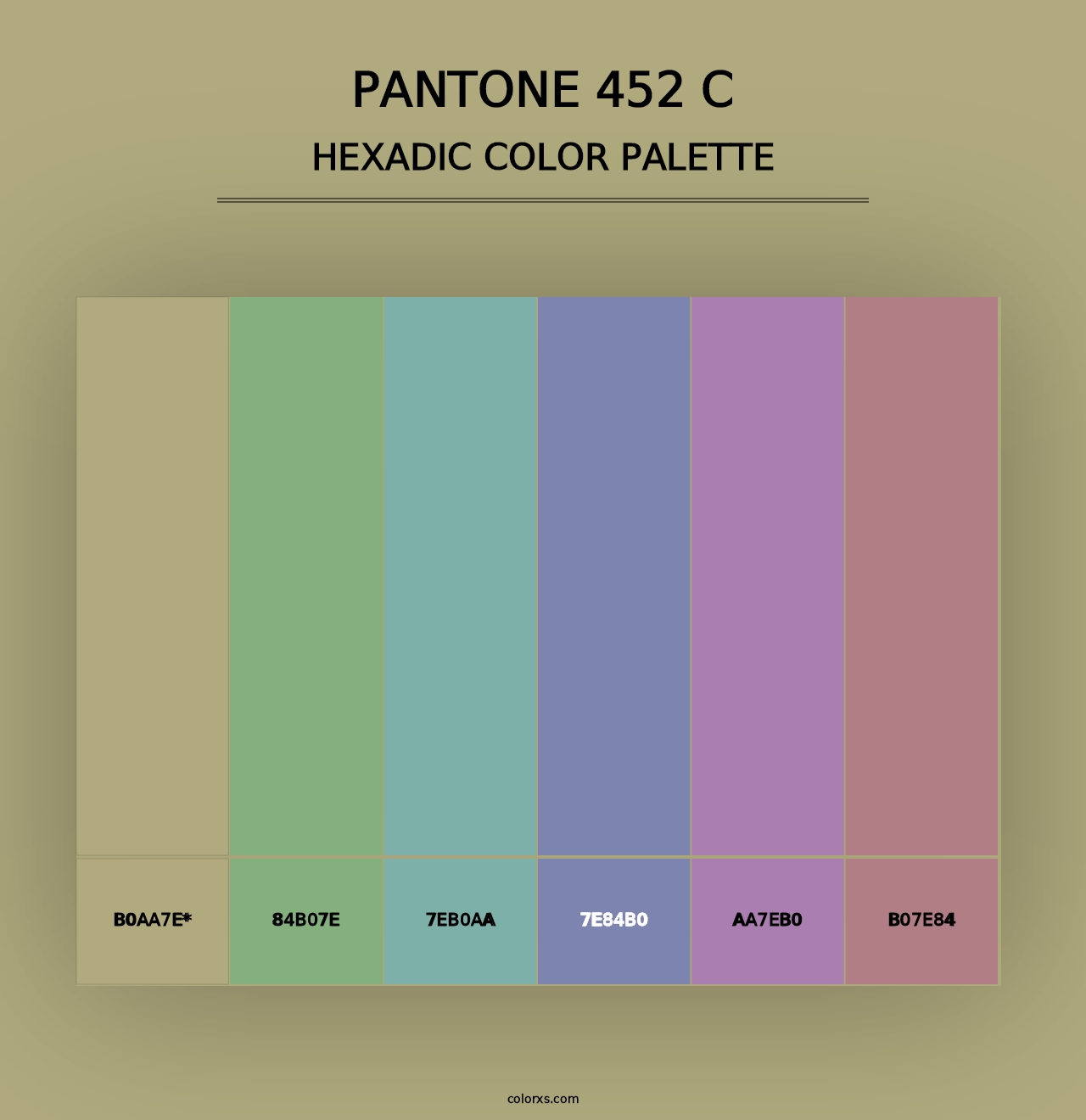 PANTONE 452 C - Hexadic Color Palette