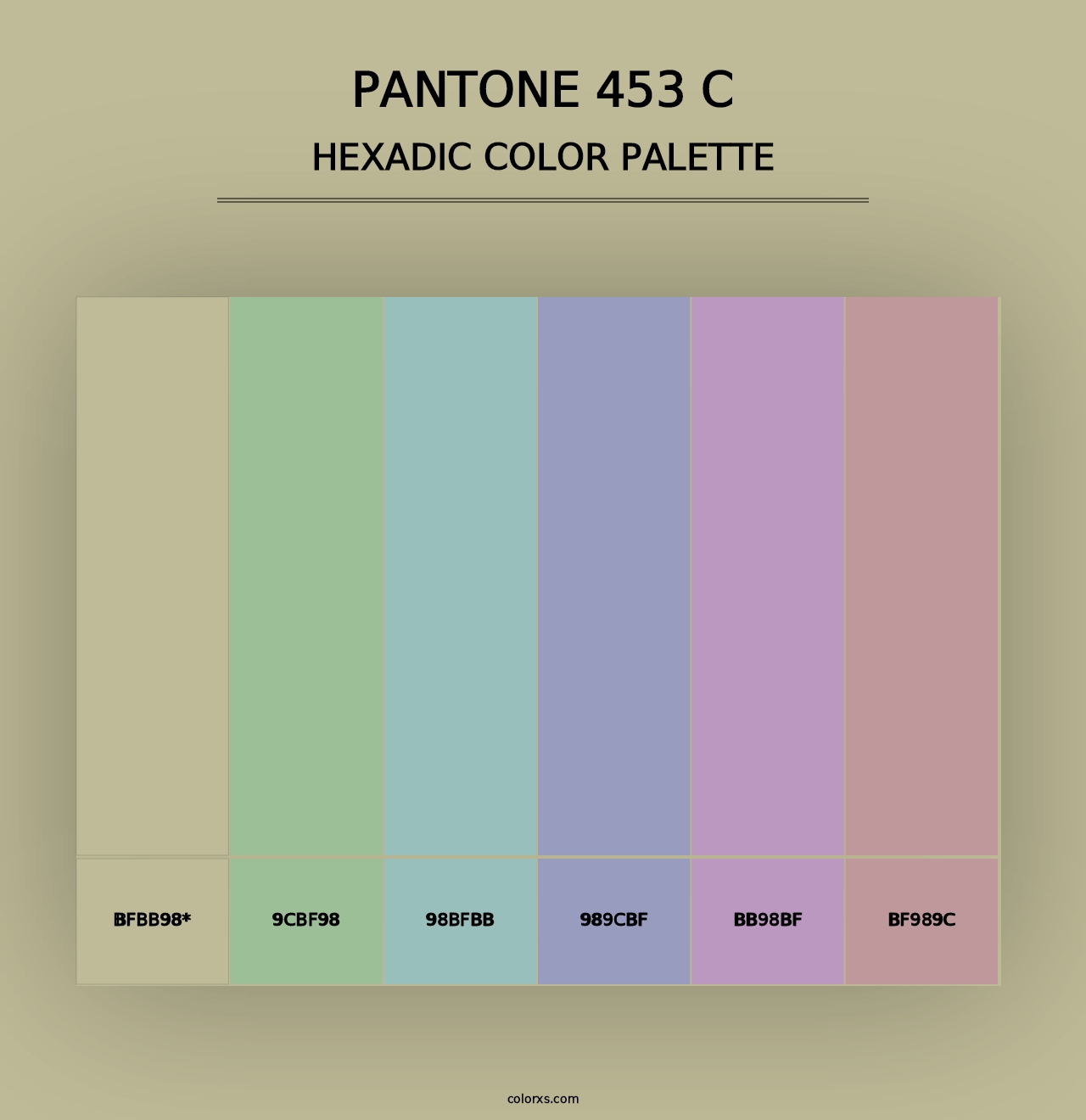 PANTONE 453 C - Hexadic Color Palette