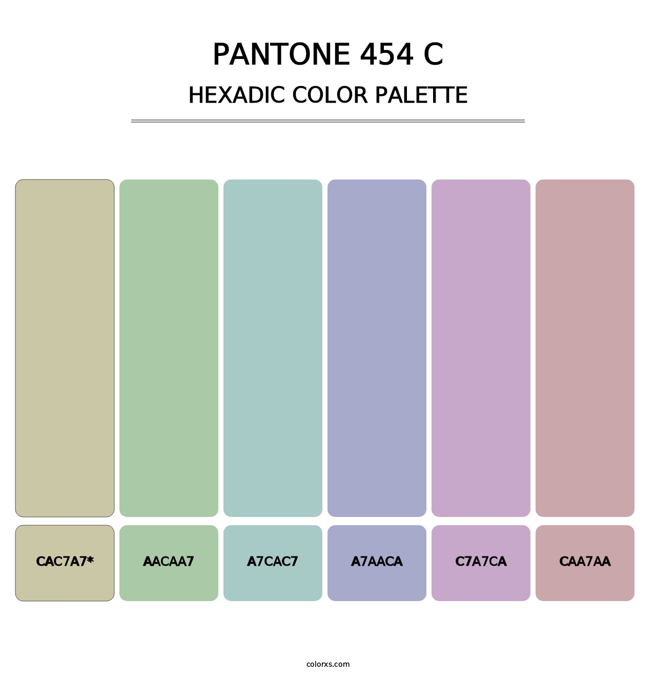 PANTONE 454 C - Hexadic Color Palette