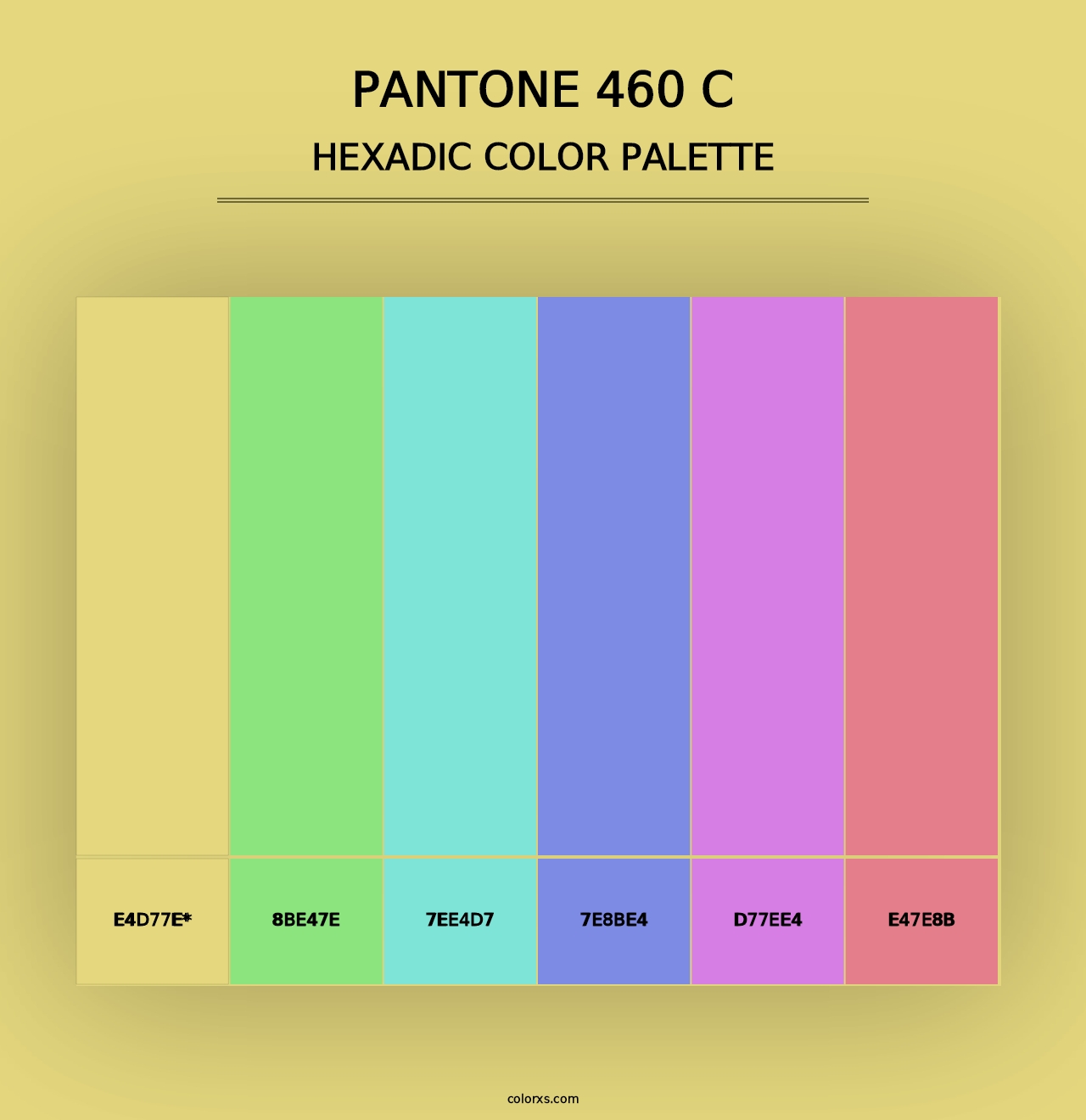 PANTONE 460 C - Hexadic Color Palette