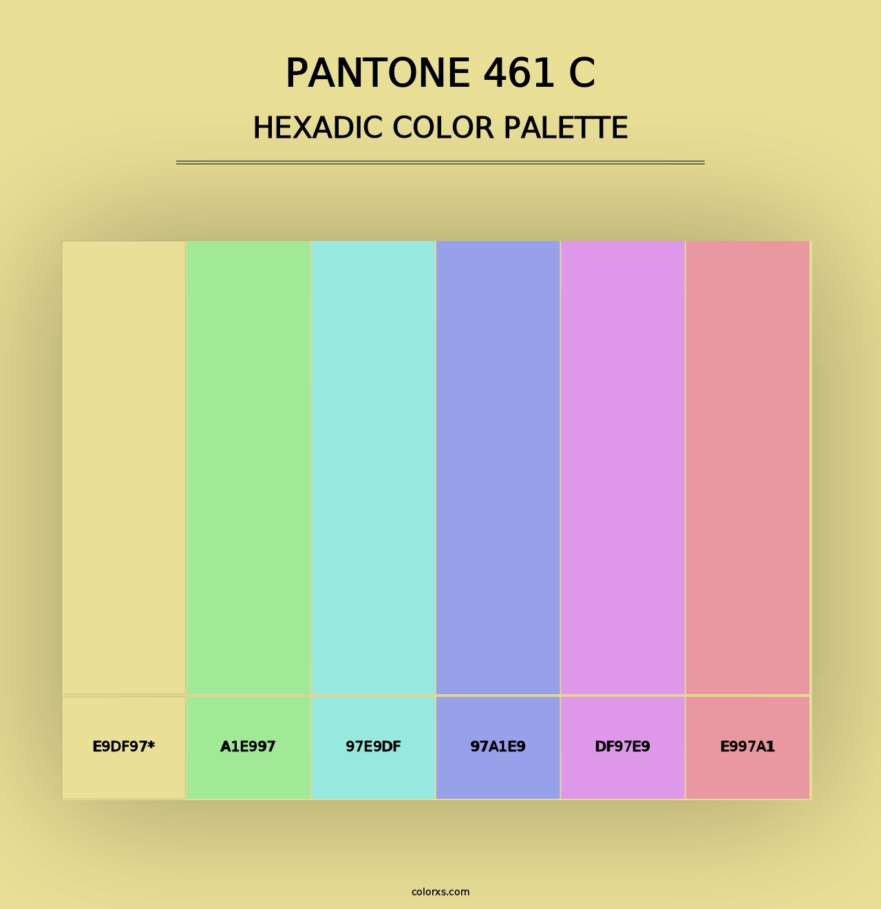 PANTONE 461 C - Hexadic Color Palette