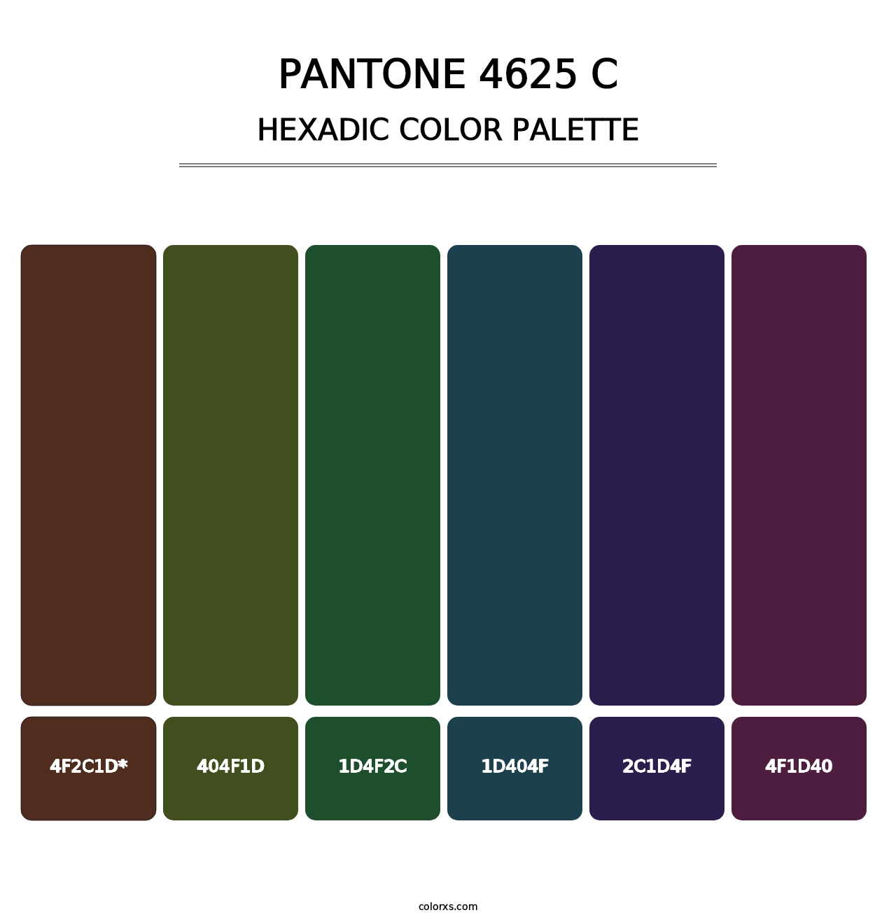 PANTONE 4625 C - Hexadic Color Palette