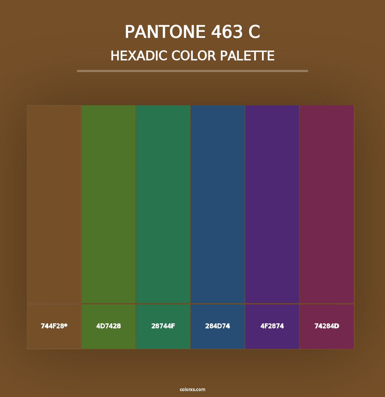 PANTONE 463 C - Hexadic Color Palette