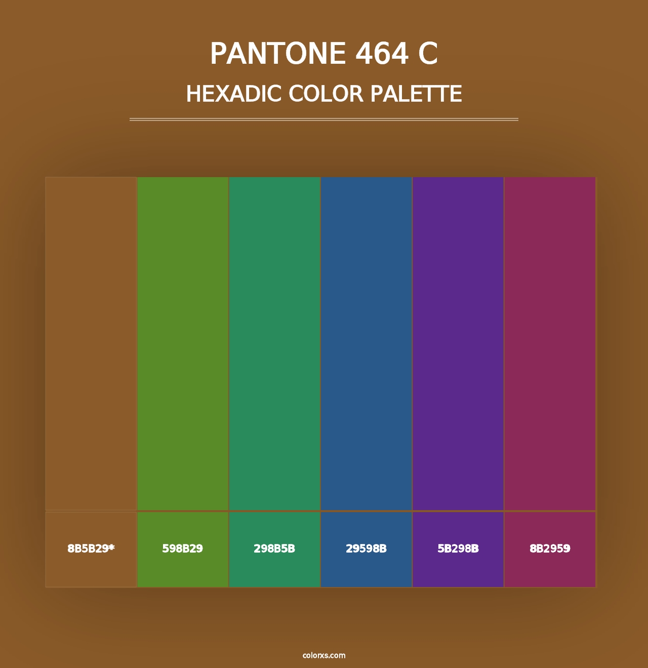 PANTONE 464 C - Hexadic Color Palette