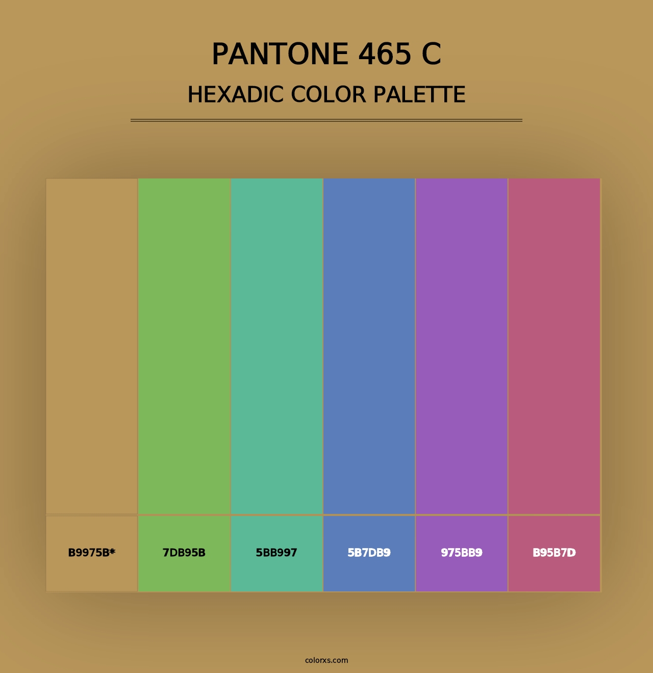 PANTONE 465 C - Hexadic Color Palette