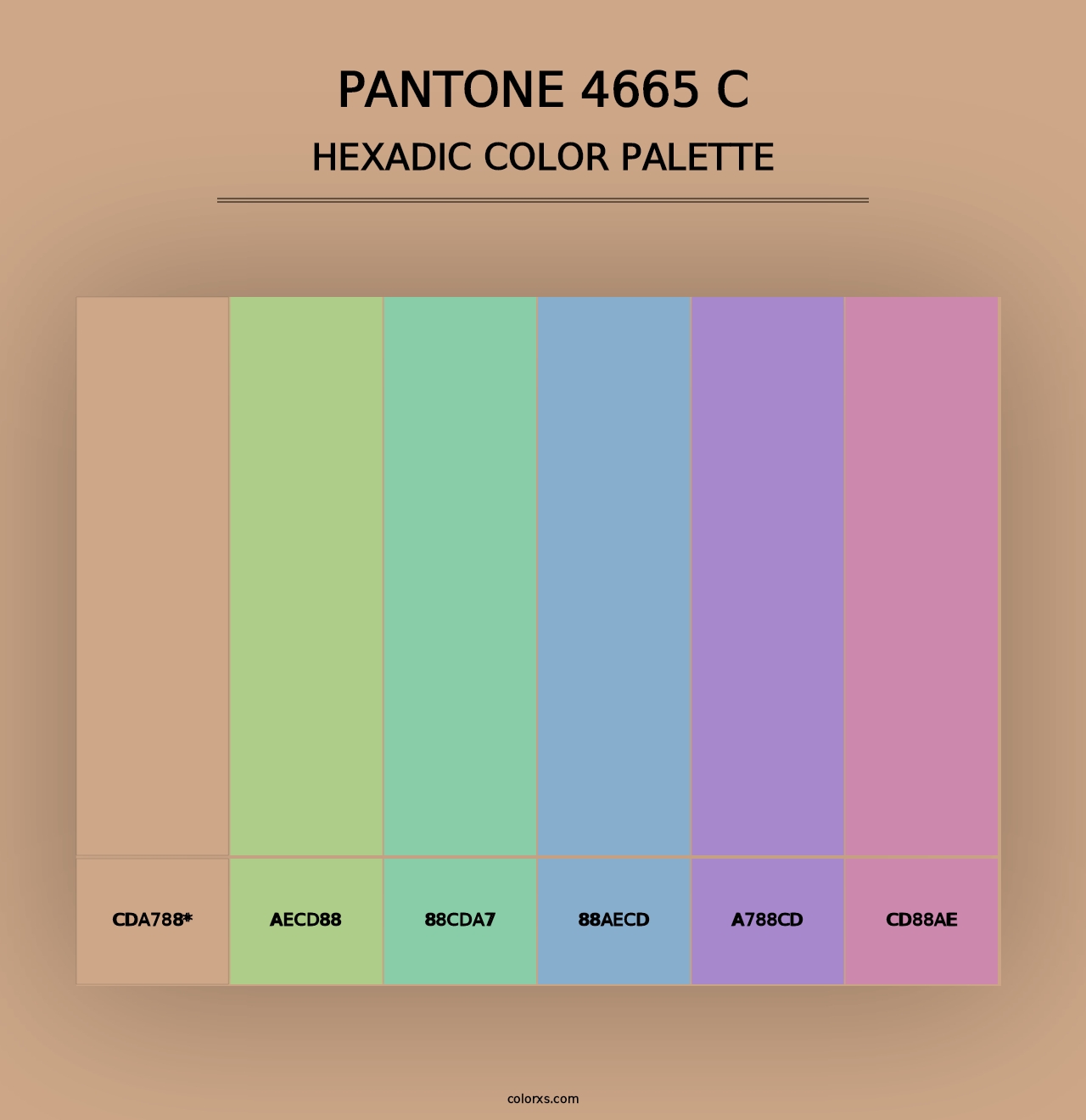 PANTONE 4665 C - Hexadic Color Palette