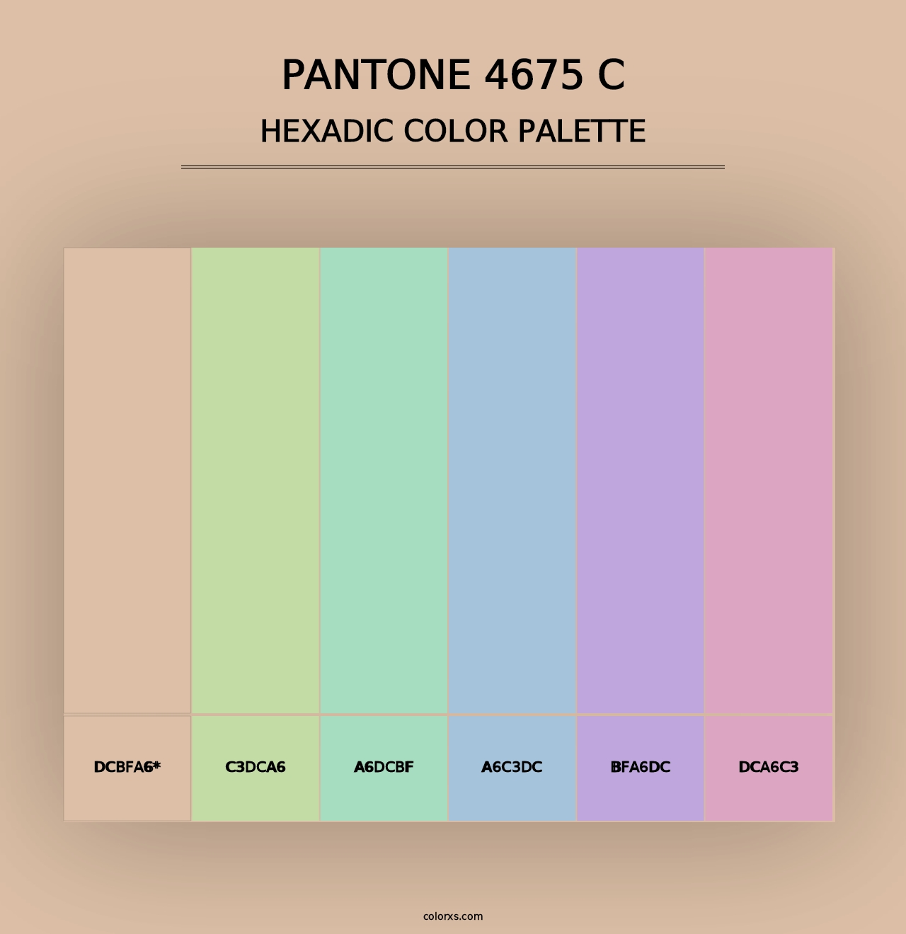 PANTONE 4675 C - Hexadic Color Palette