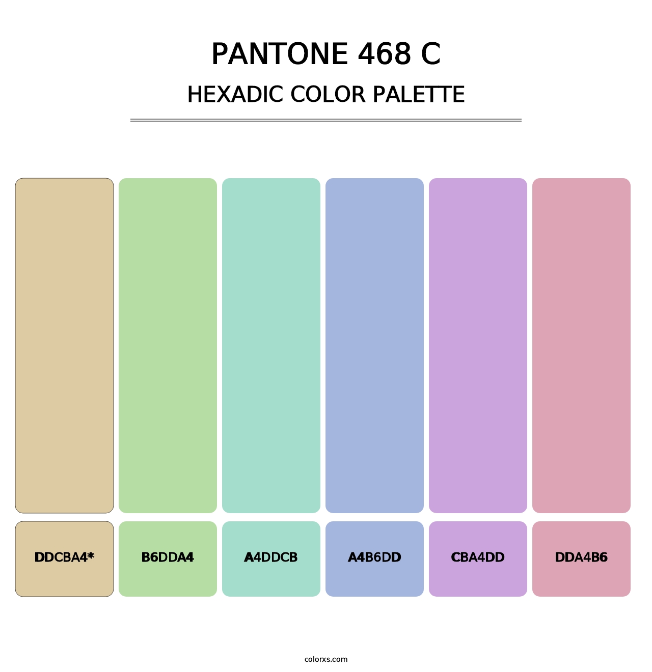 PANTONE 468 C - Hexadic Color Palette