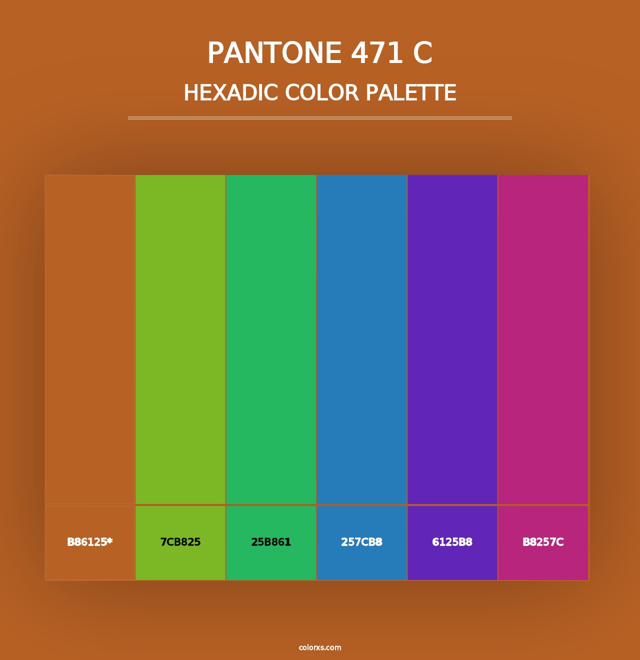 PANTONE 471 C - Hexadic Color Palette