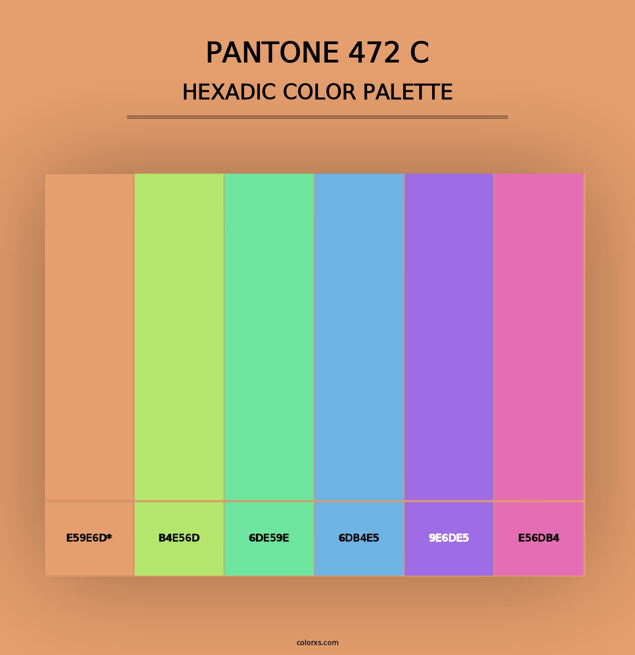 PANTONE 472 C - Hexadic Color Palette