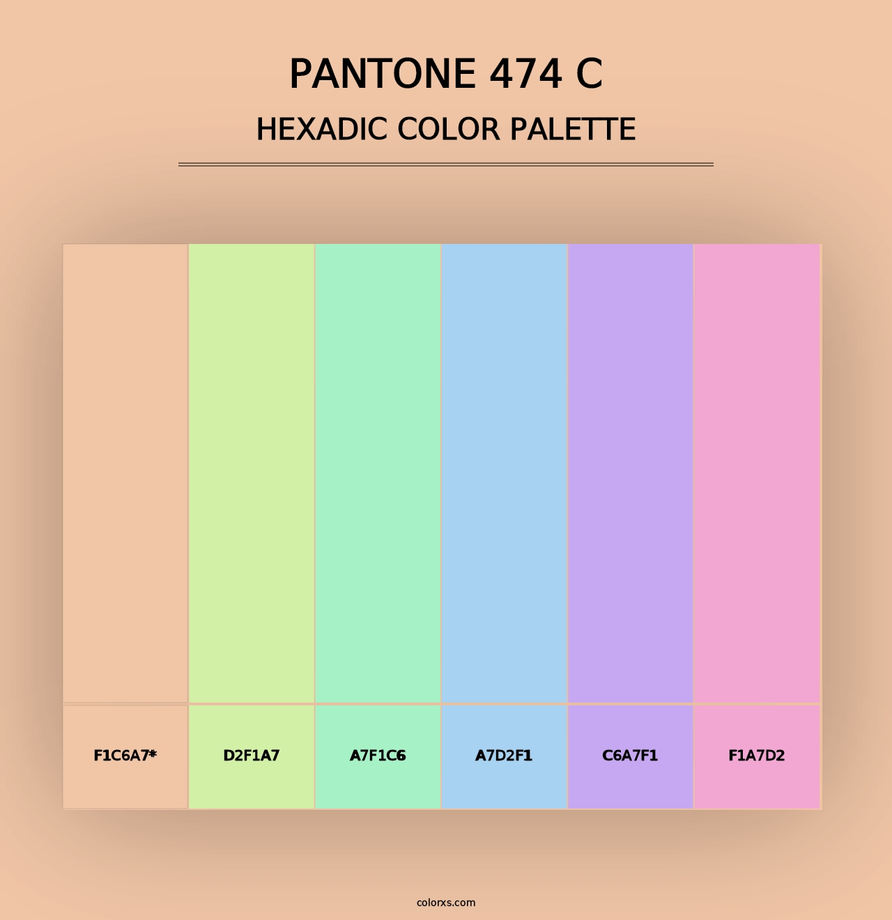 PANTONE 474 C - Hexadic Color Palette