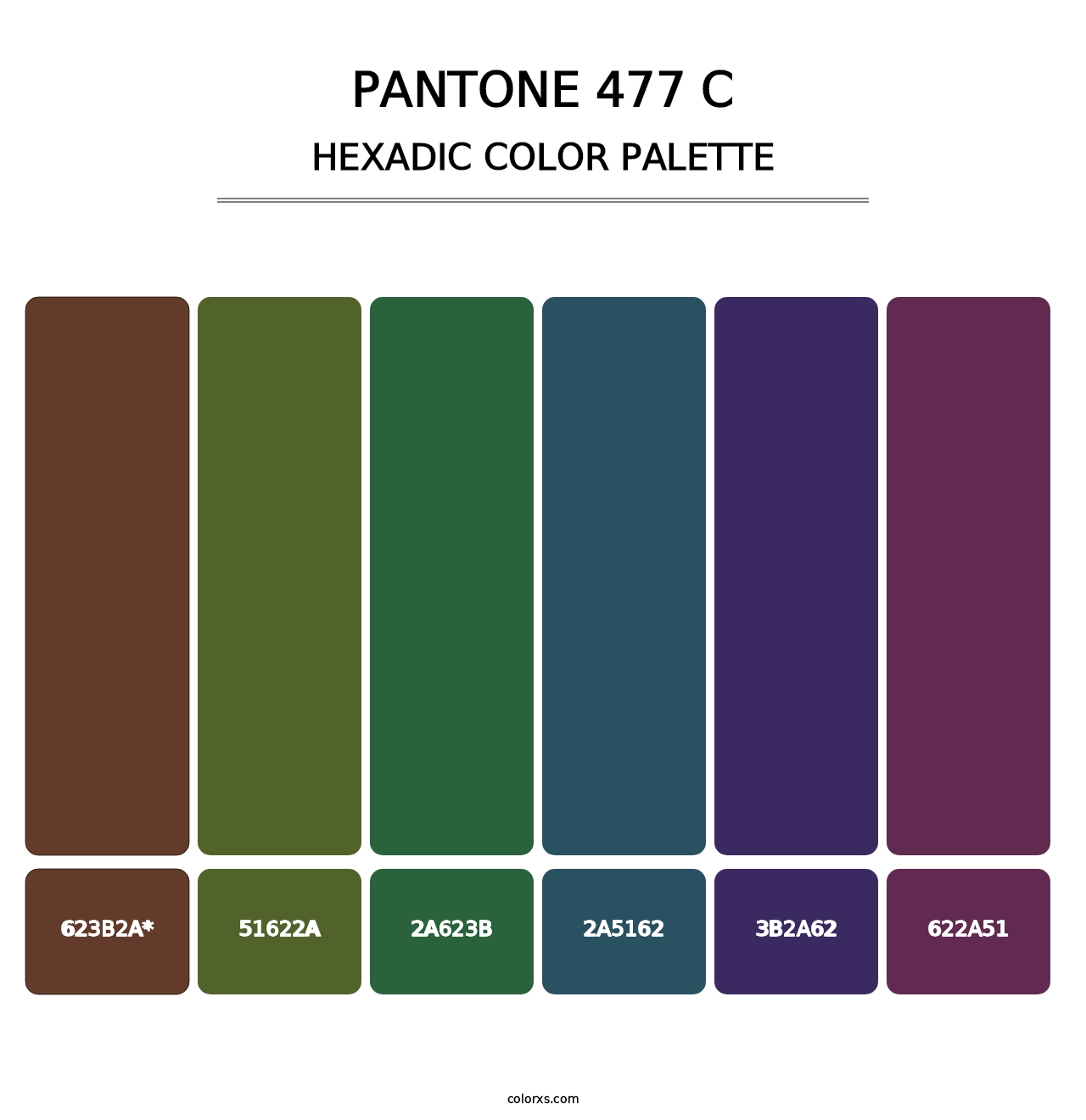 PANTONE 477 C - Hexadic Color Palette