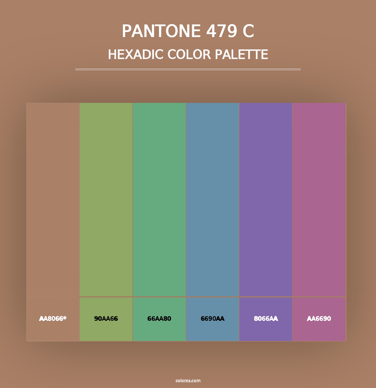 PANTONE 479 C - Hexadic Color Palette