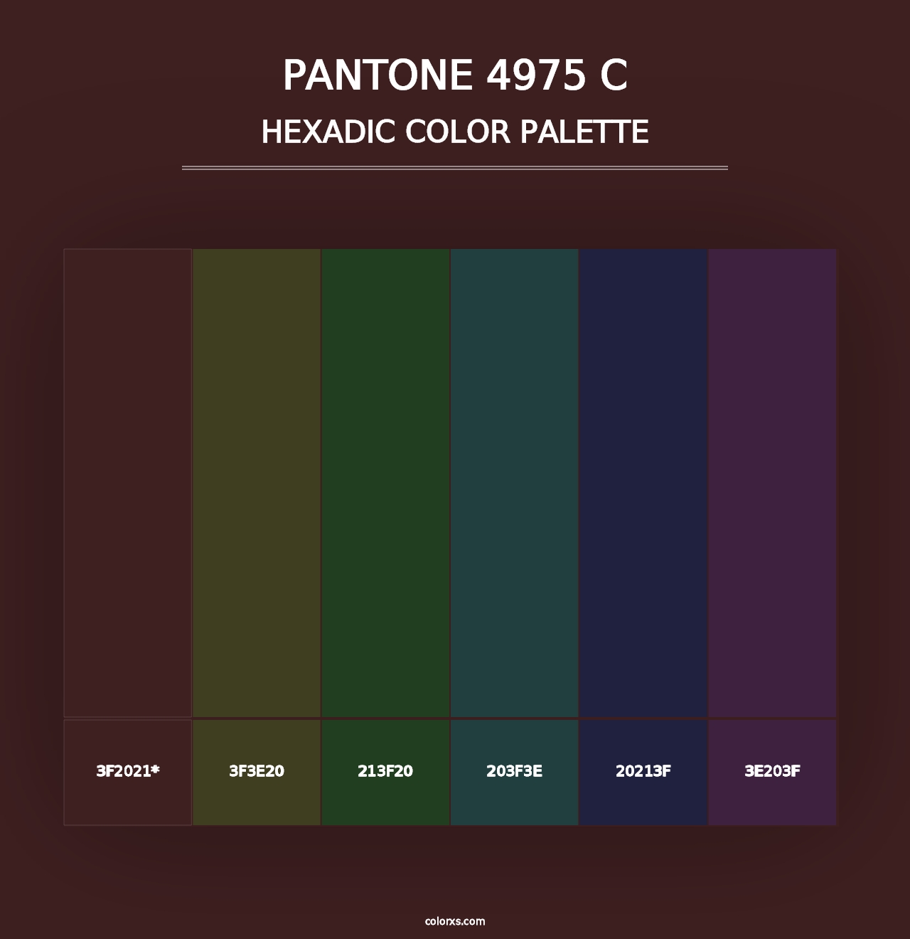 PANTONE 4975 C - Hexadic Color Palette