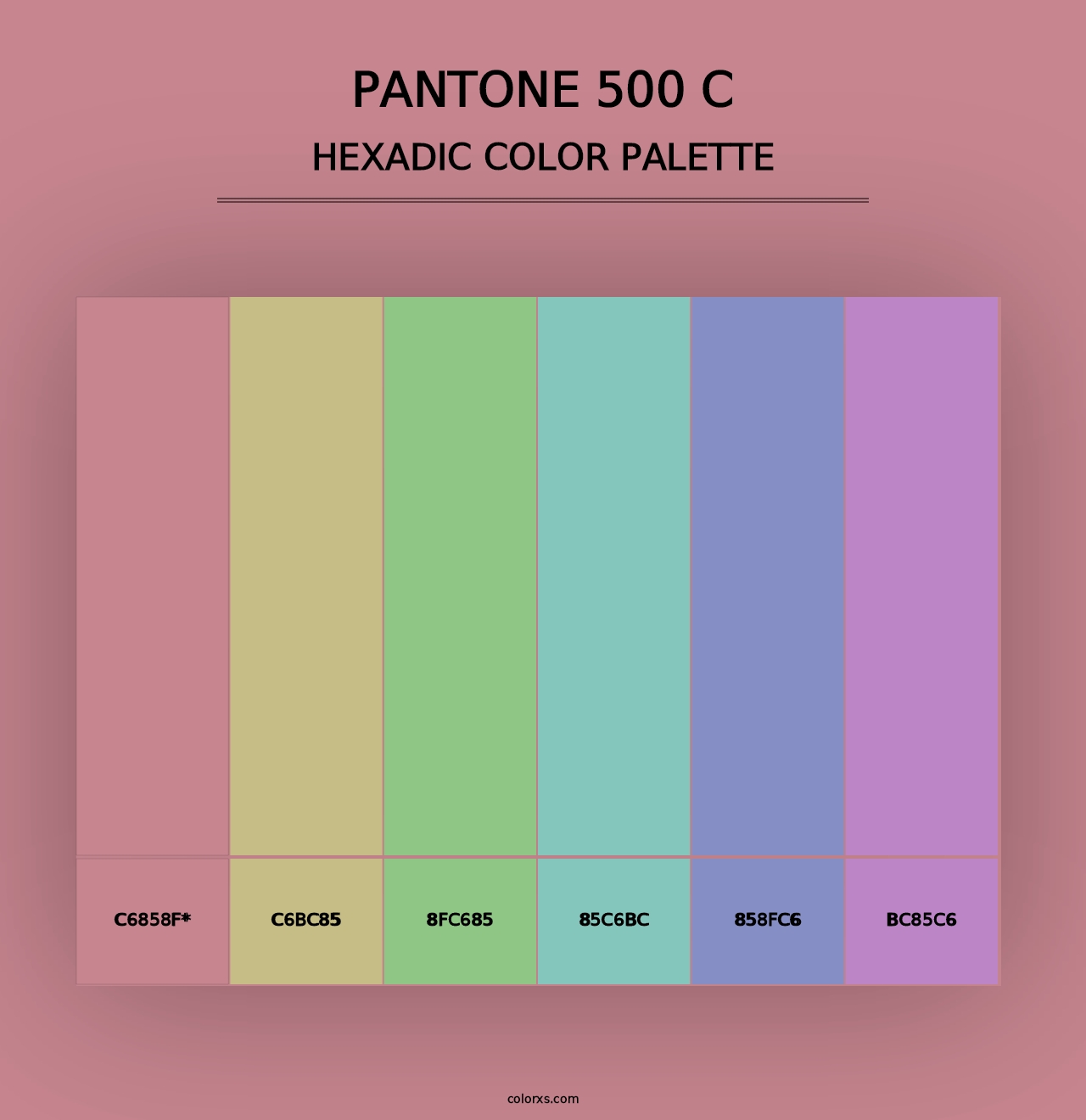 PANTONE 500 C - Hexadic Color Palette