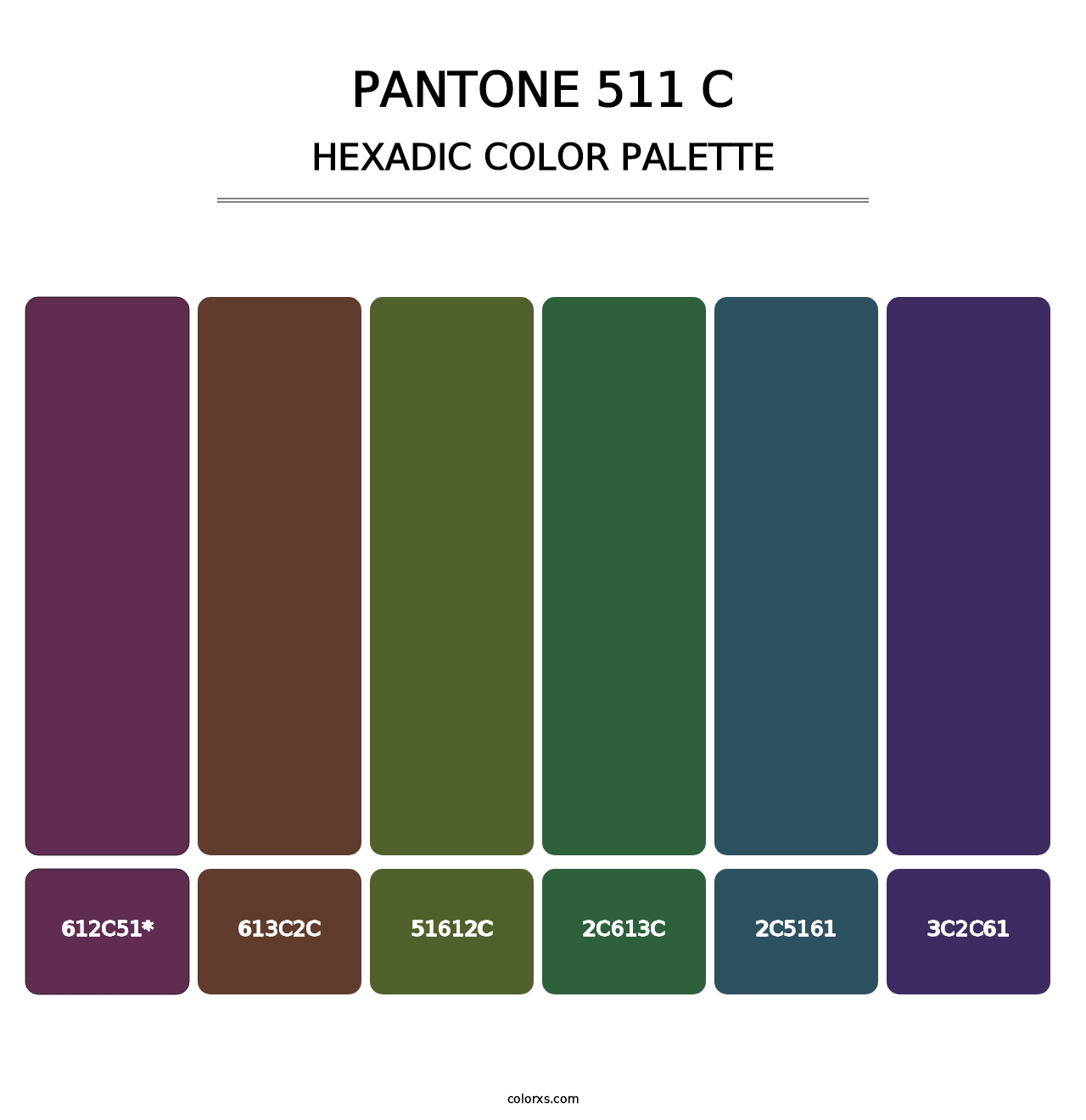 PANTONE 511 C - Hexadic Color Palette