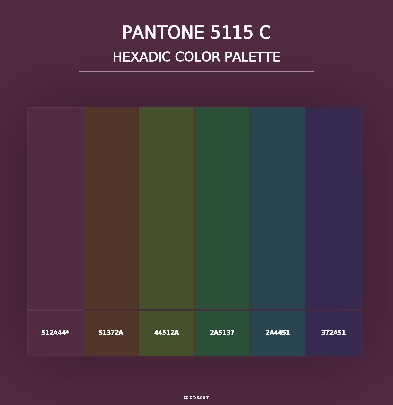 PANTONE 5115 C - Hexadic Color Palette