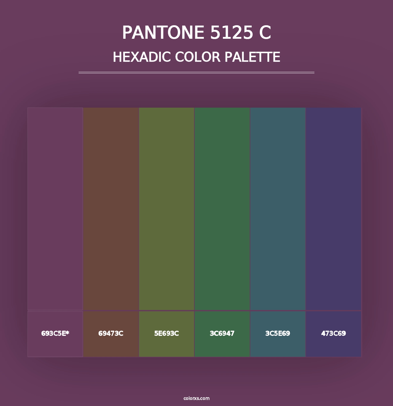 PANTONE 5125 C - Hexadic Color Palette