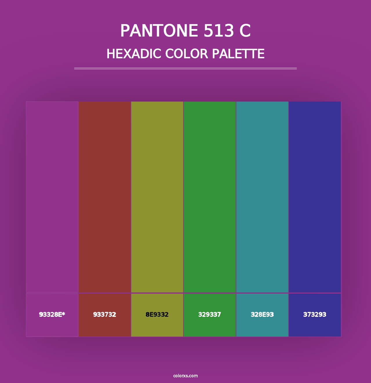 PANTONE 513 C - Hexadic Color Palette