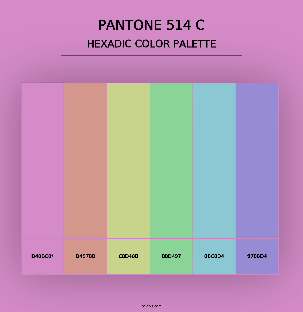 PANTONE 514 C - Hexadic Color Palette