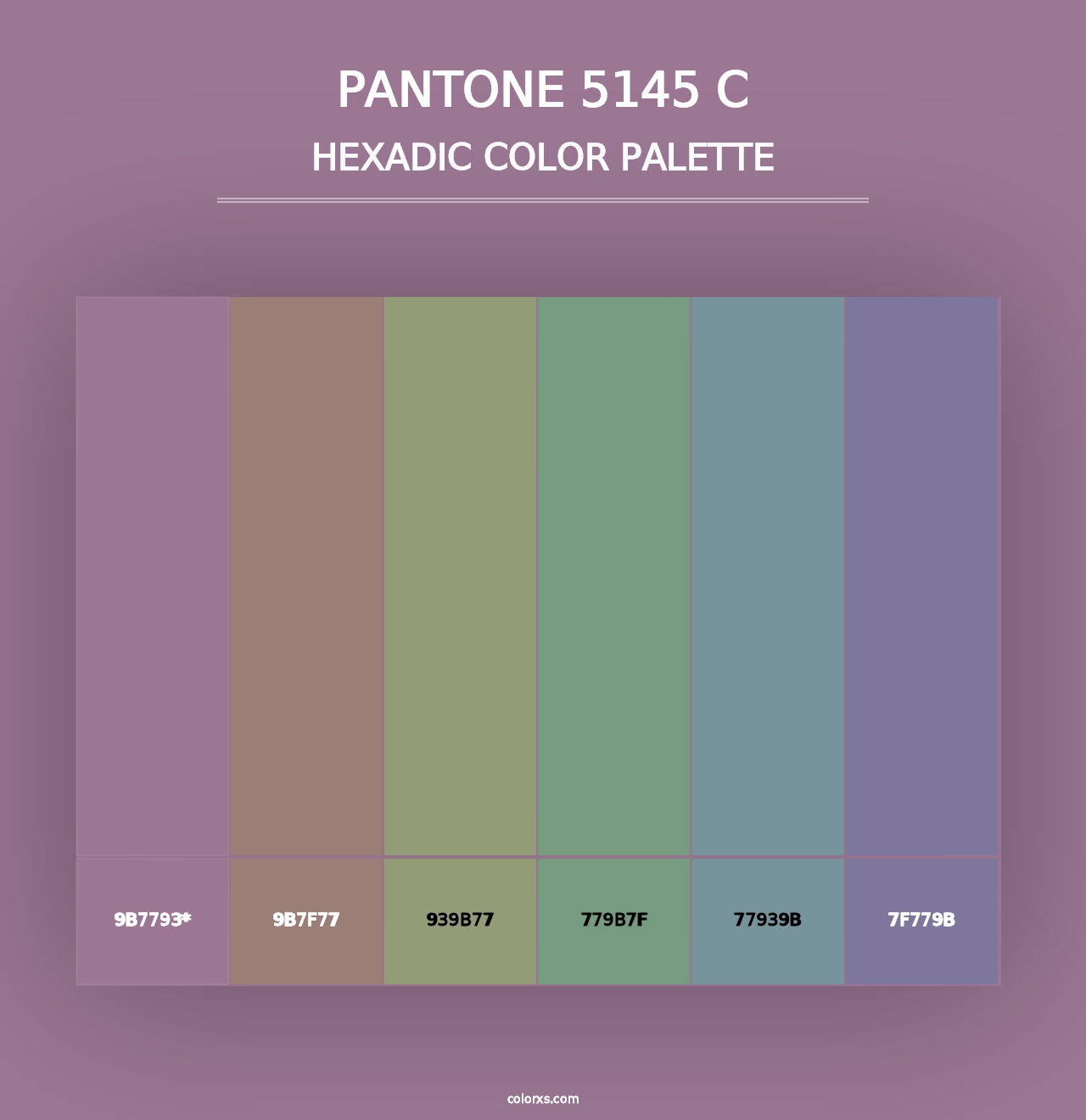 PANTONE 5145 C - Hexadic Color Palette