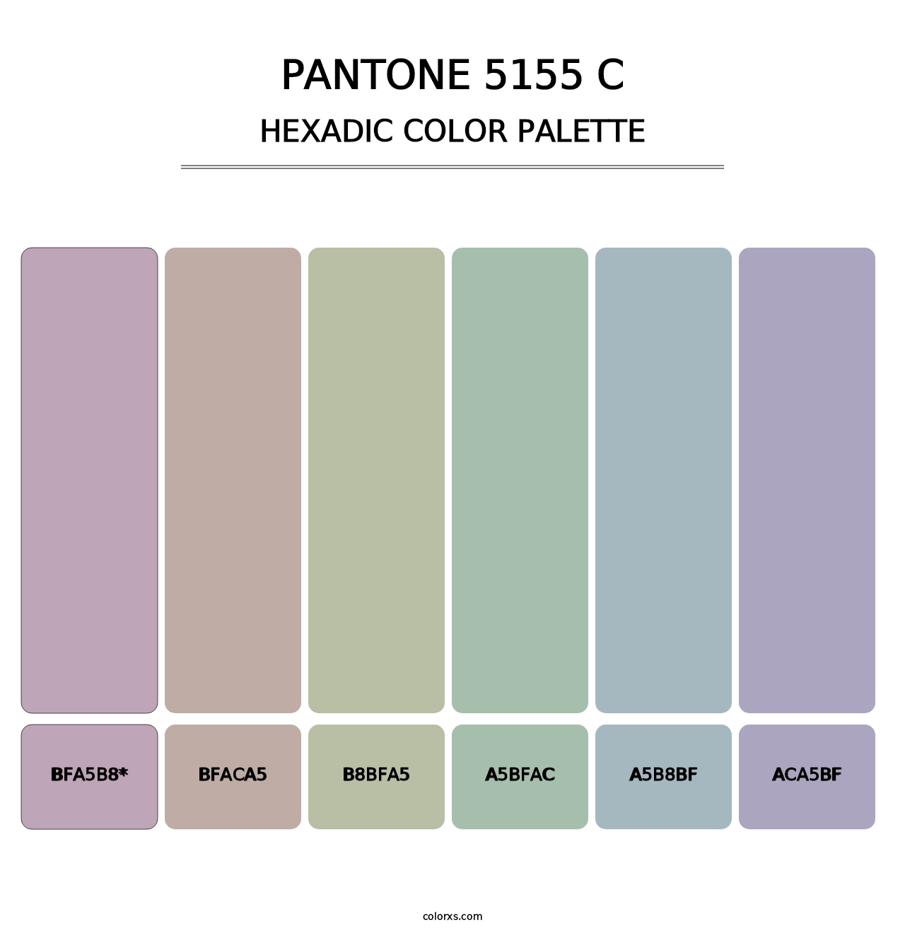 PANTONE 5155 C - Hexadic Color Palette