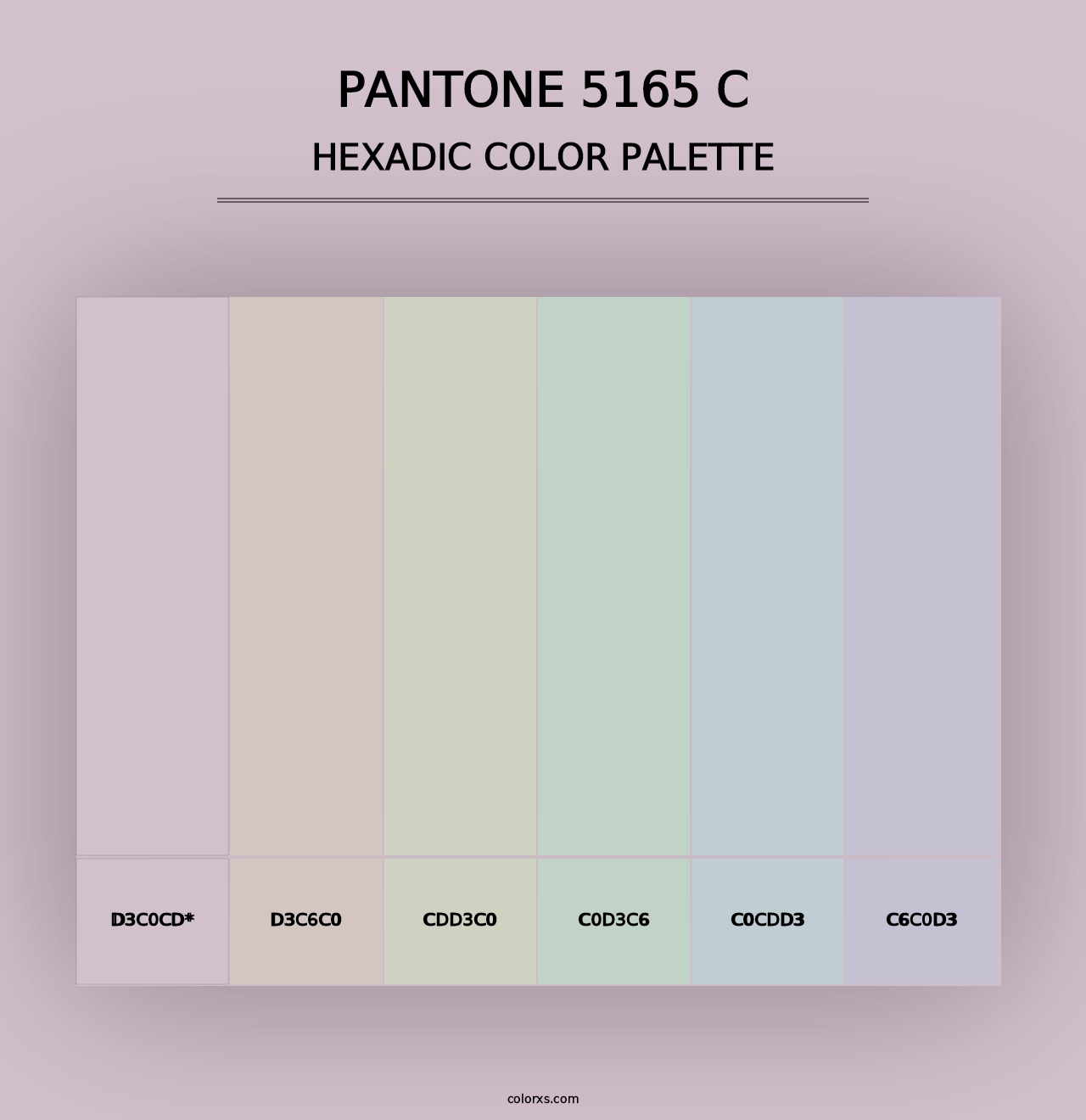 PANTONE 5165 C - Hexadic Color Palette