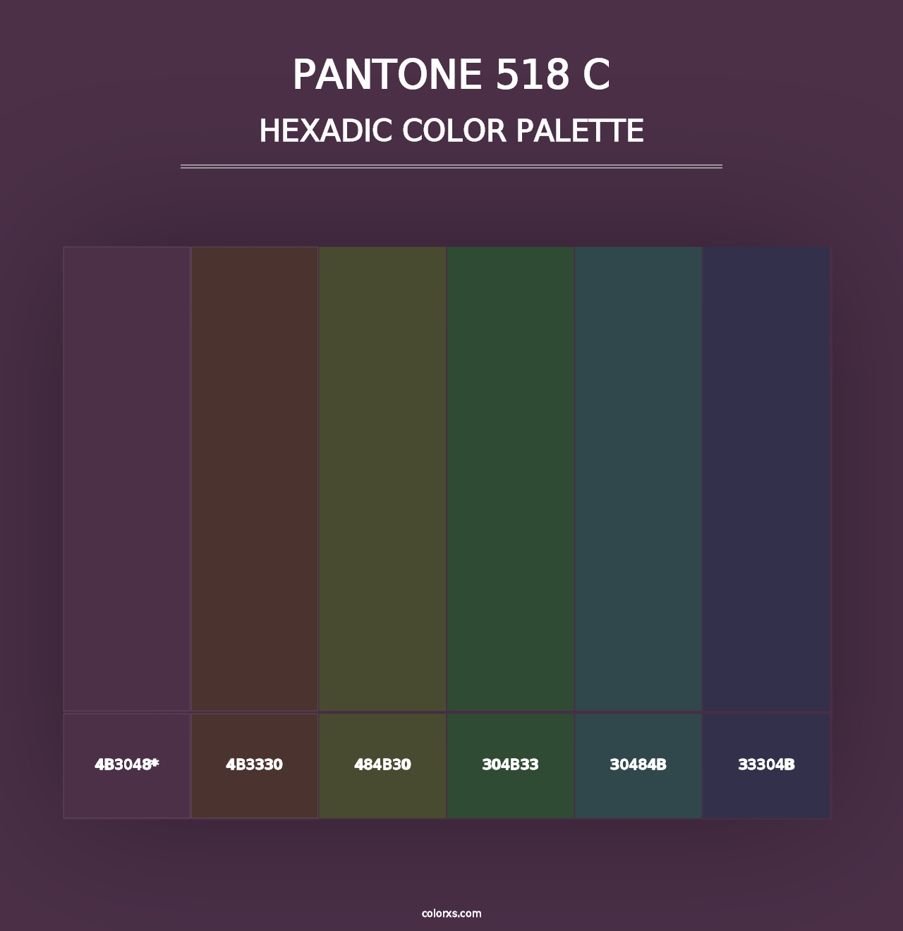 PANTONE 518 C - Hexadic Color Palette