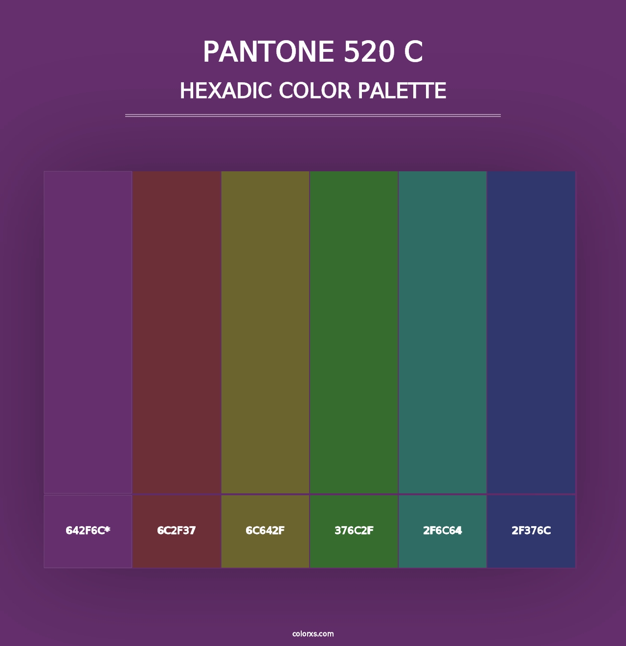 PANTONE 520 C - Hexadic Color Palette