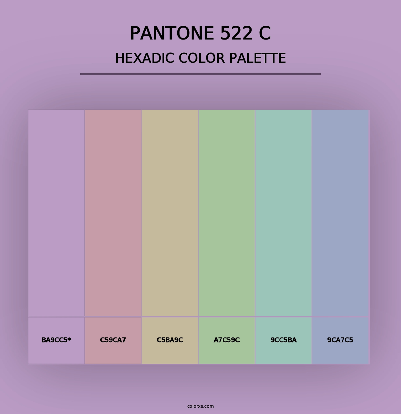 PANTONE 522 C - Hexadic Color Palette