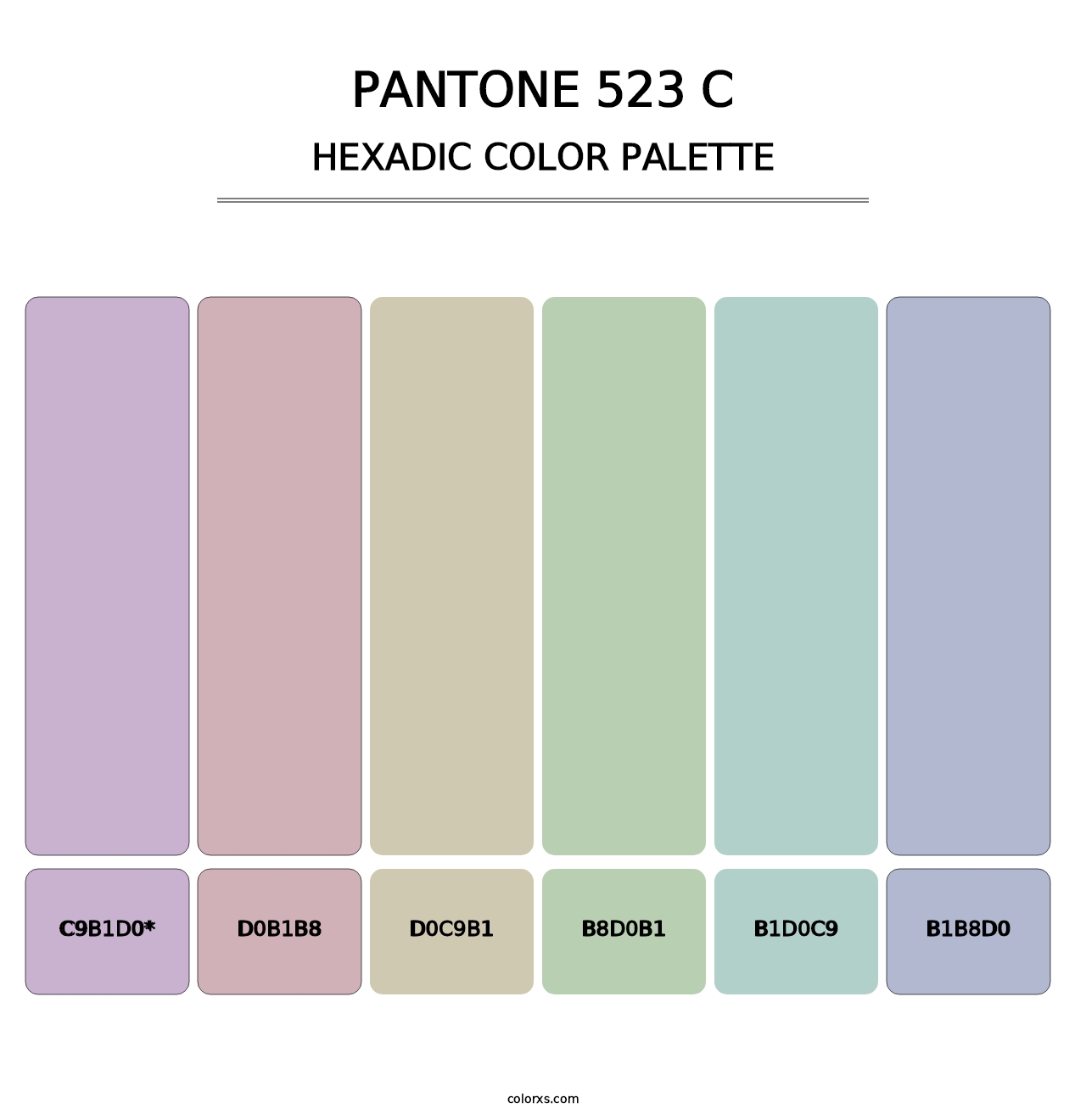 PANTONE 523 C - Hexadic Color Palette