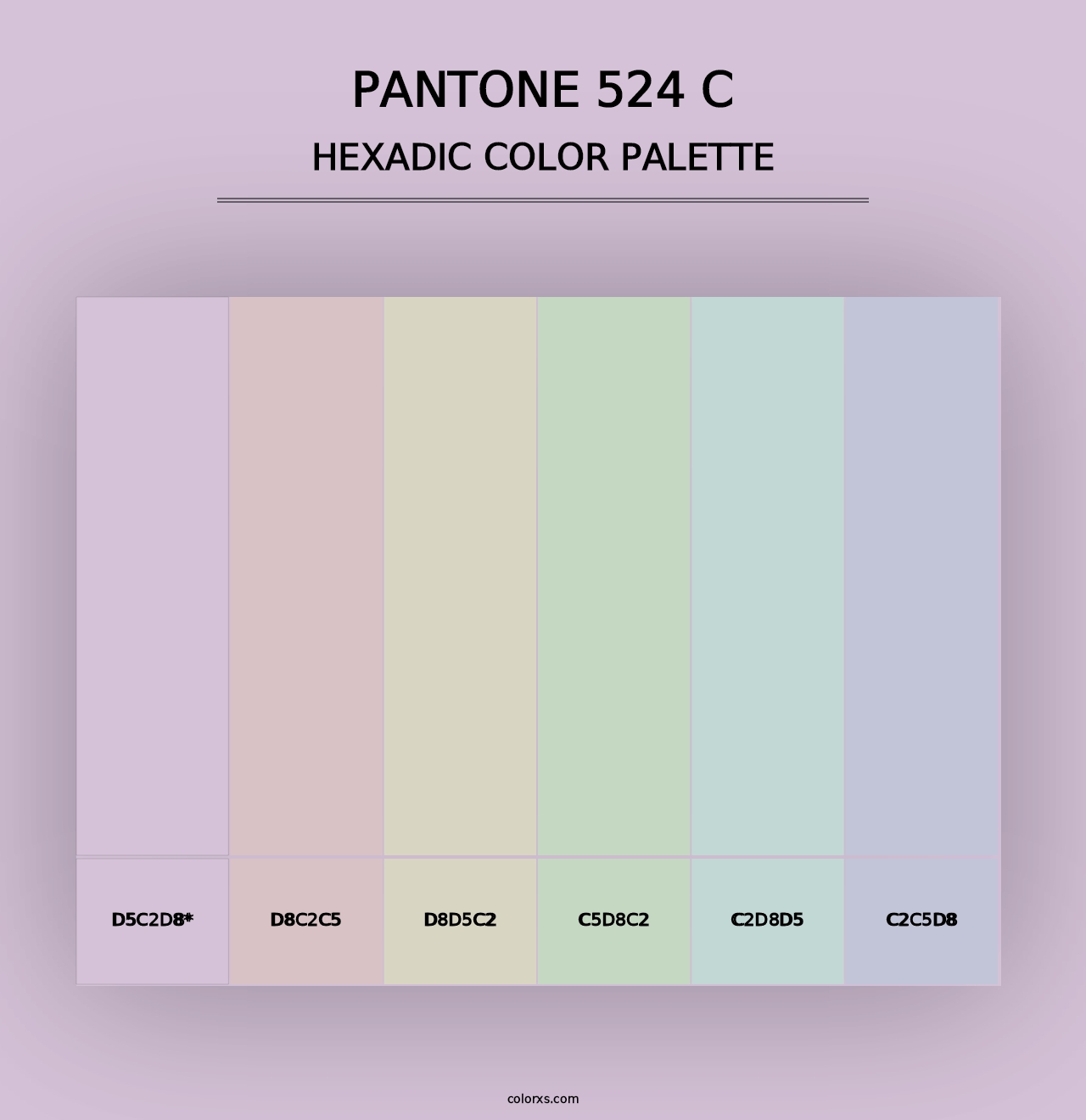 PANTONE 524 C - Hexadic Color Palette