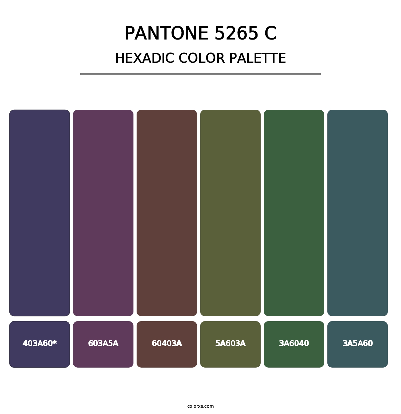 PANTONE 5265 C - Hexadic Color Palette