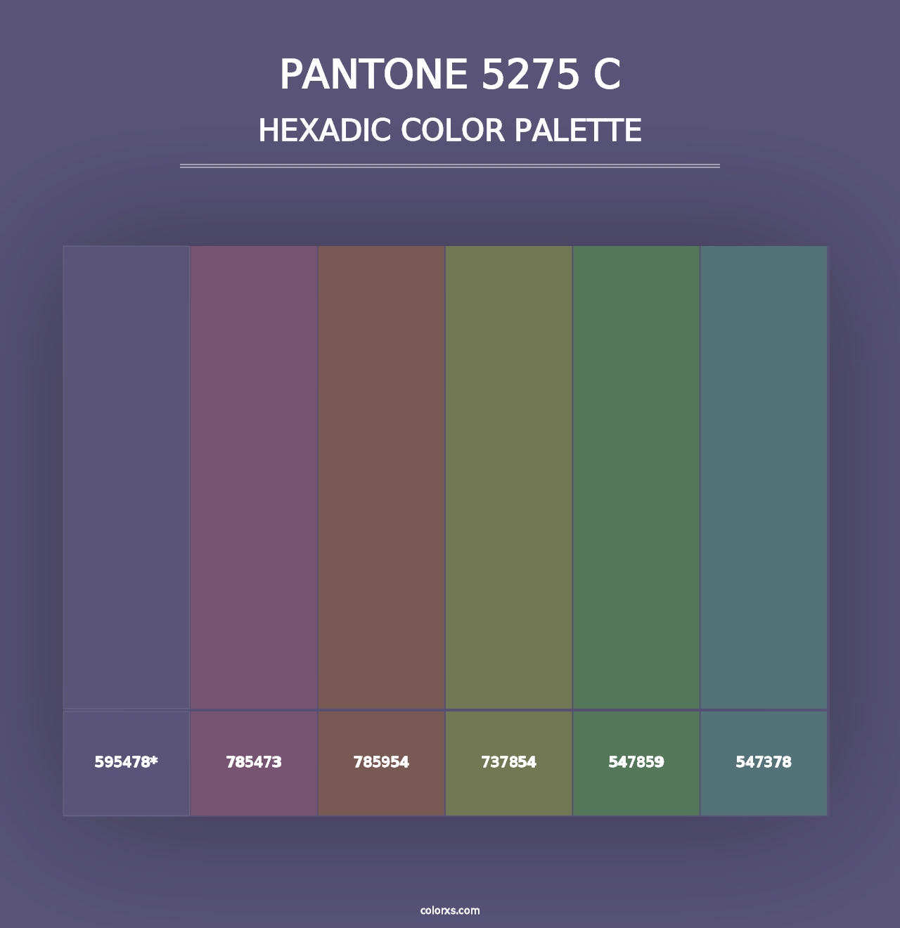 PANTONE 5275 C - Hexadic Color Palette