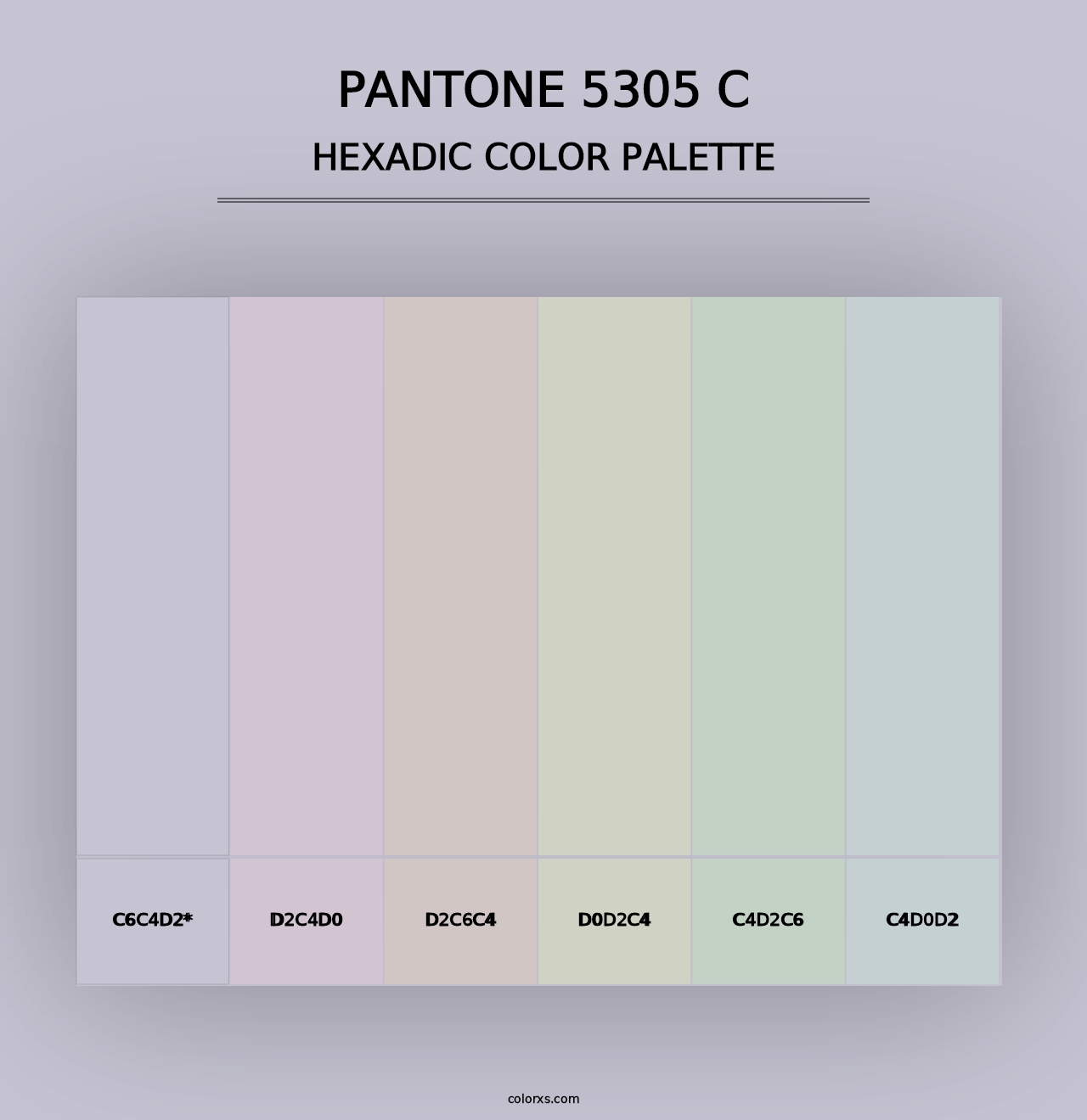 PANTONE 5305 C - Hexadic Color Palette