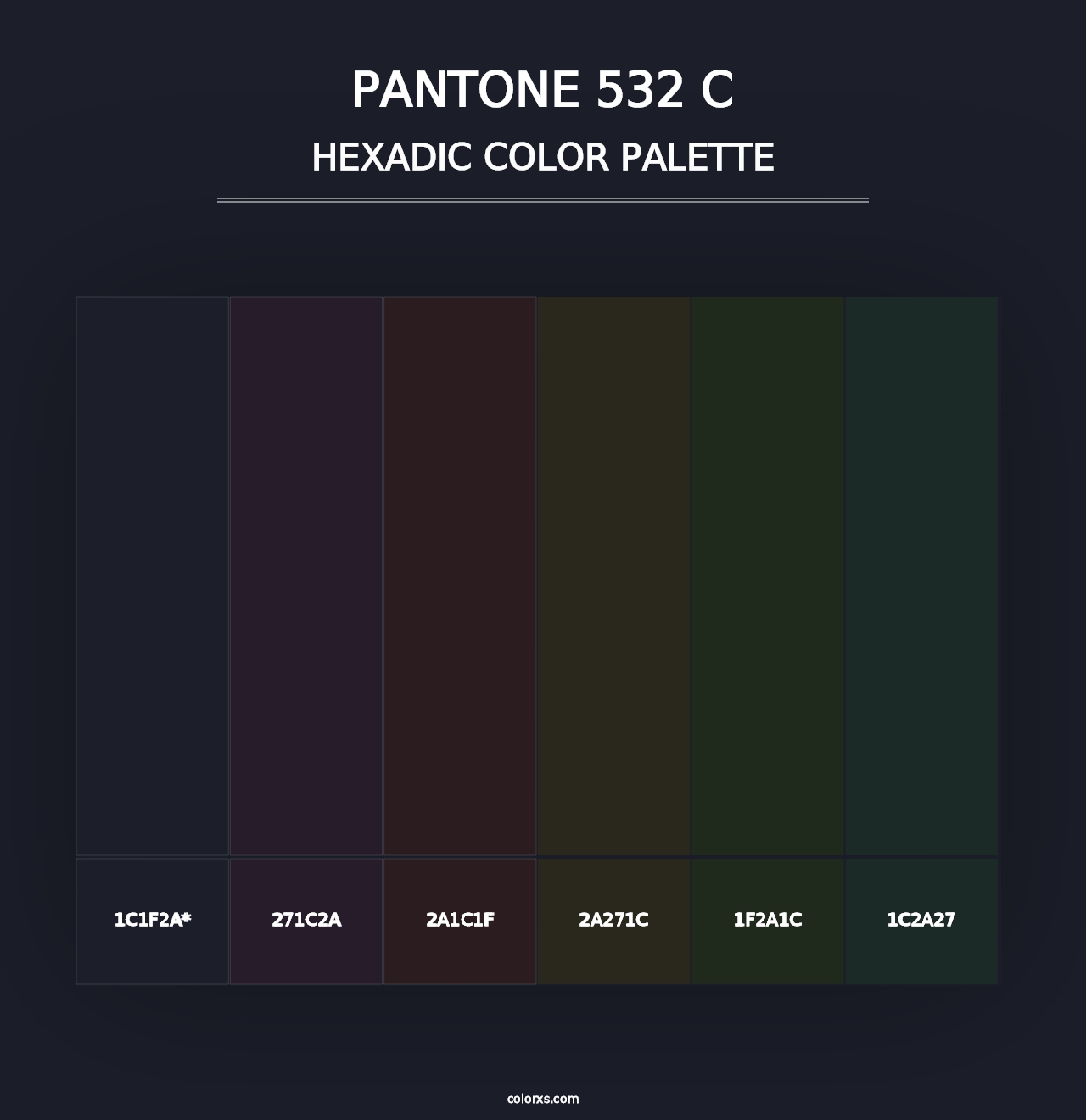 PANTONE 532 C - Hexadic Color Palette