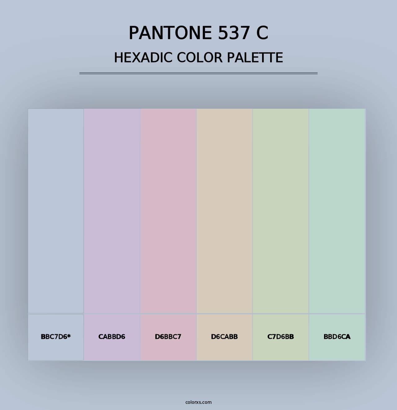 PANTONE 537 C - Hexadic Color Palette