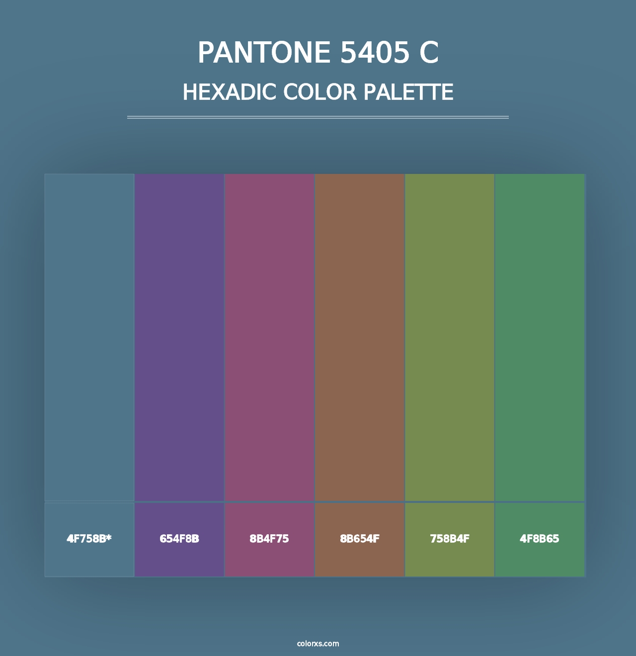 PANTONE 5405 C - Hexadic Color Palette