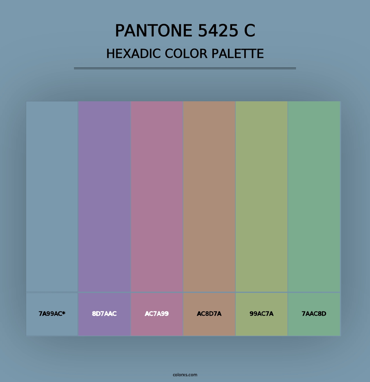 PANTONE 5425 C - Hexadic Color Palette