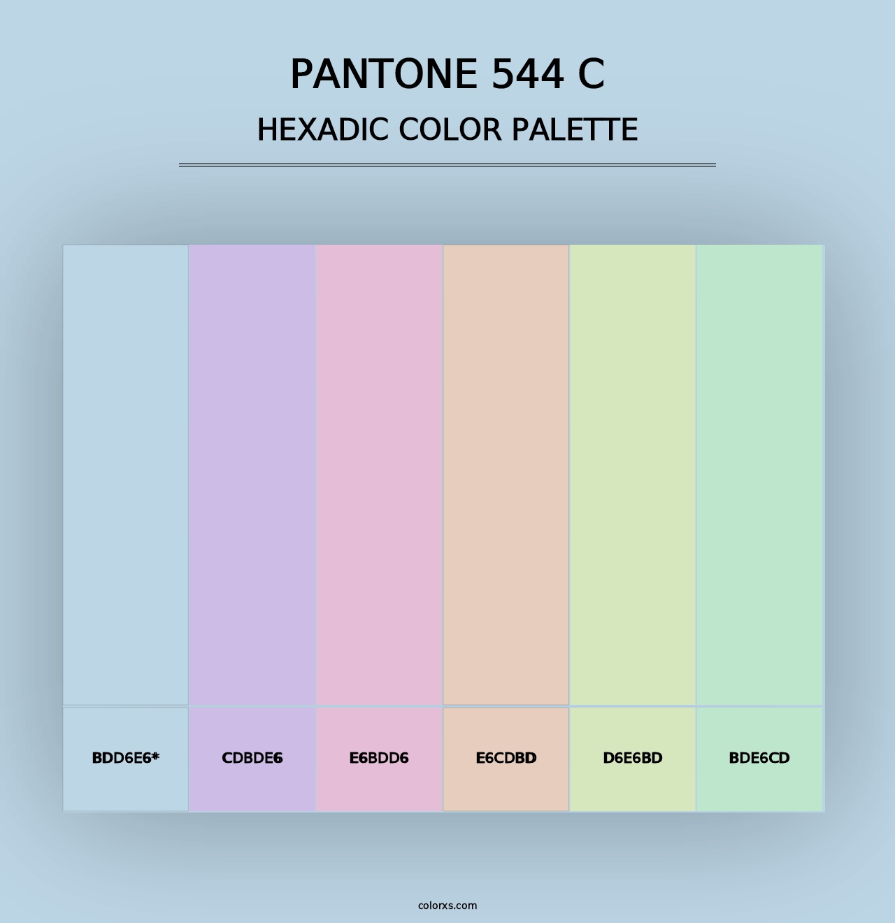 PANTONE 544 C - Hexadic Color Palette