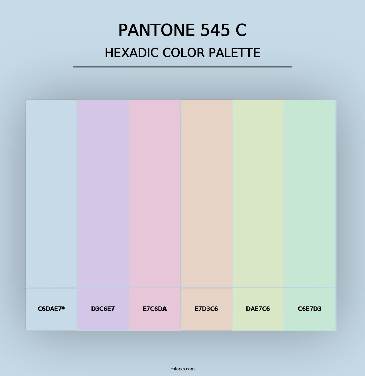 PANTONE 545 C - Hexadic Color Palette