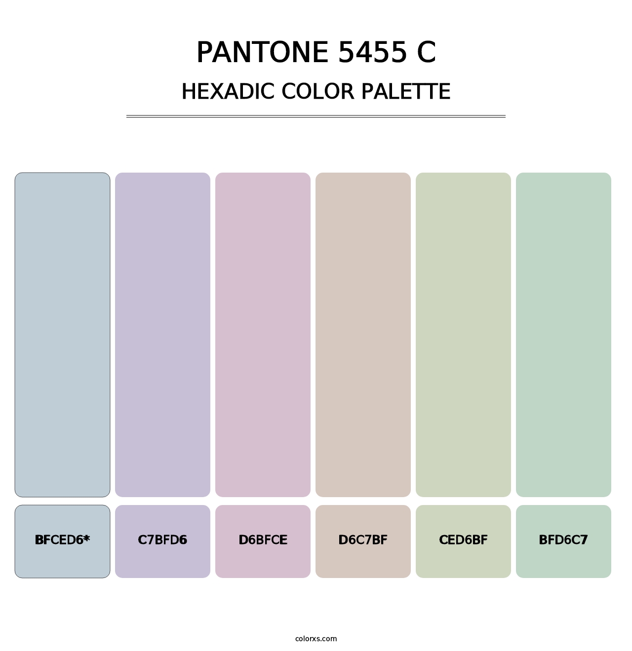 PANTONE 5455 C - Hexadic Color Palette